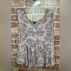 Torrid Peplum Georgette Midi Tank size 3